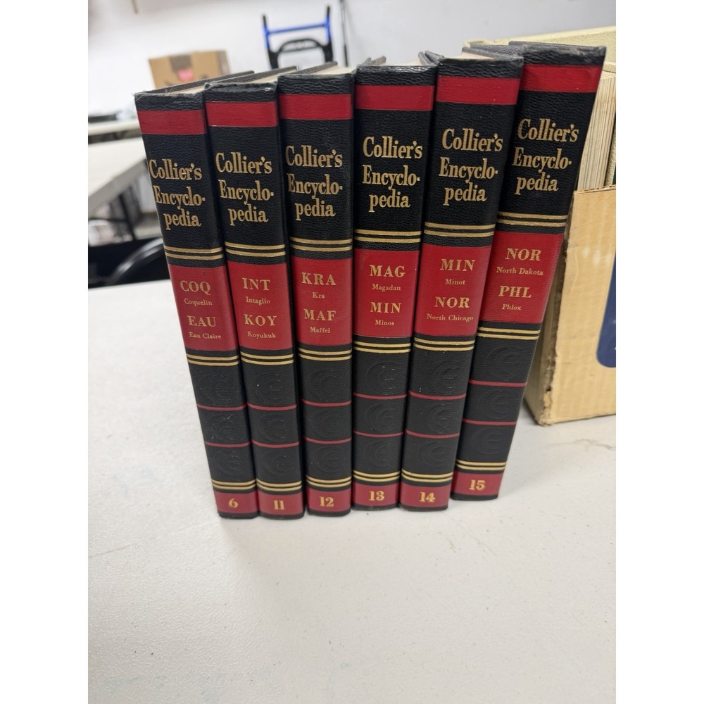 Collier's Encyclopedia 1962 6 & 11- 15Set Hardcover 6,11,12,13,14,15 Lot of 6